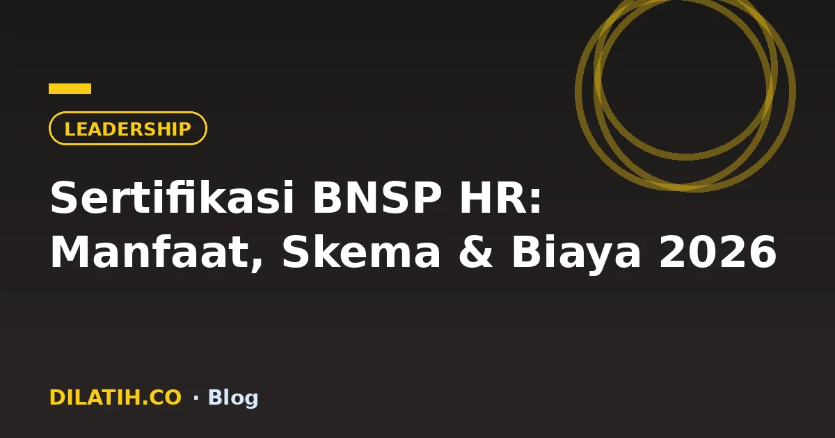 Sertifikasi BNSP HR 2026: Skema, Biaya & Cara Daftar